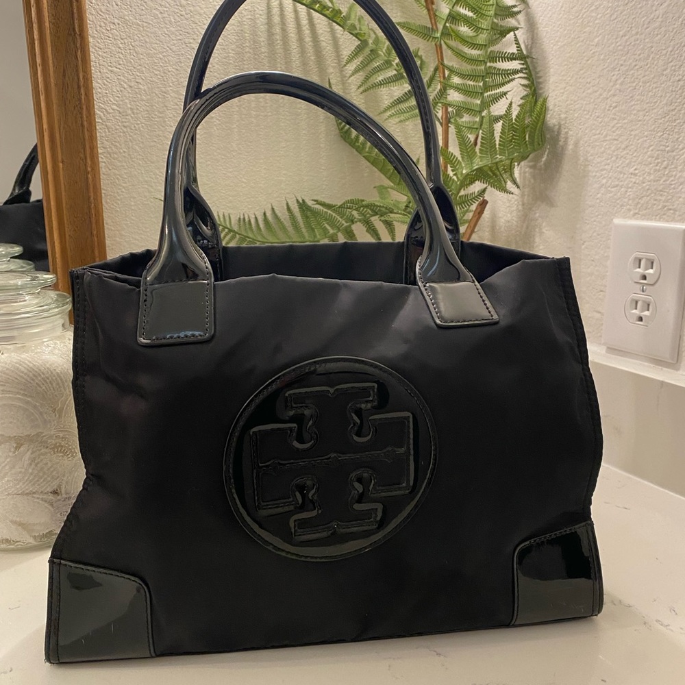 Black Tory Burch Ella tote bag purse